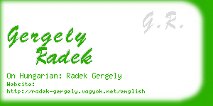 gergely radek business card